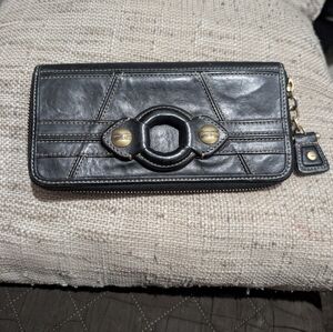 Y2K Vintage Juicy Couture Black Genuine Leather Wallet